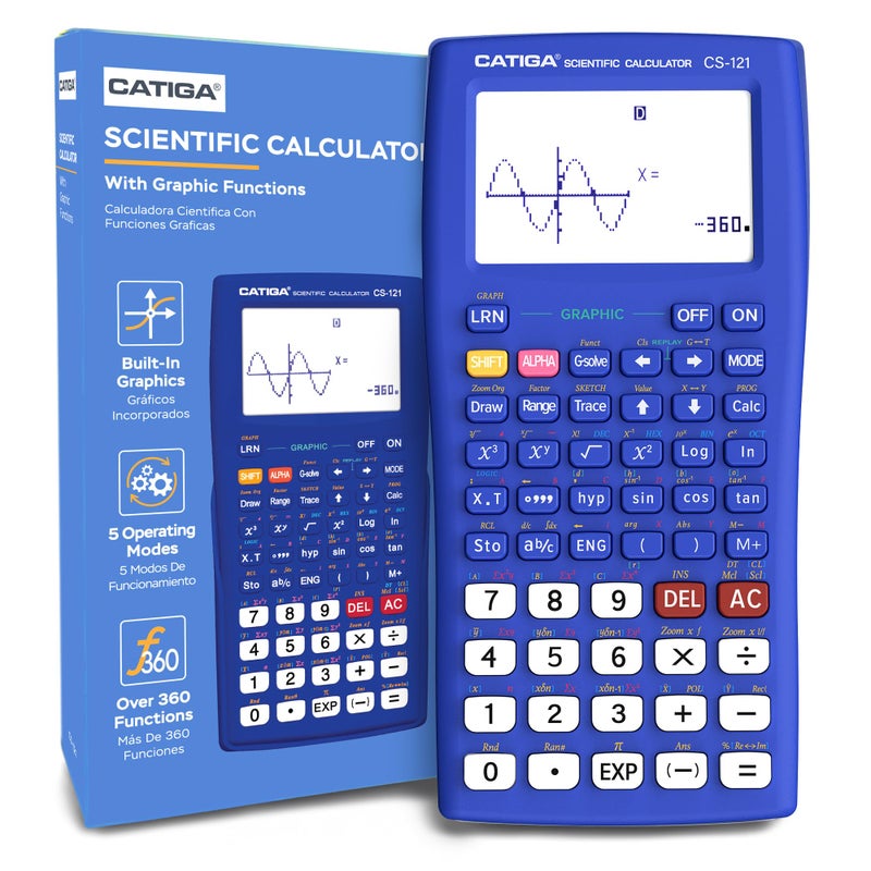 CATIGA Scientific Calculator with Graphic Functions - Multiple Modes with Intuitive Interface - Perfect for Beginner and Advanced Courses, High School or College - Image 1
